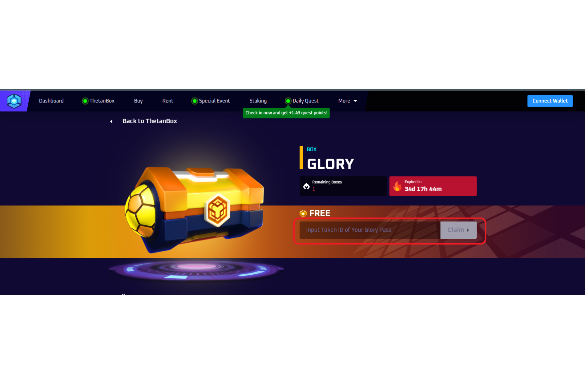 Glory Box with 95 Hero DappBay