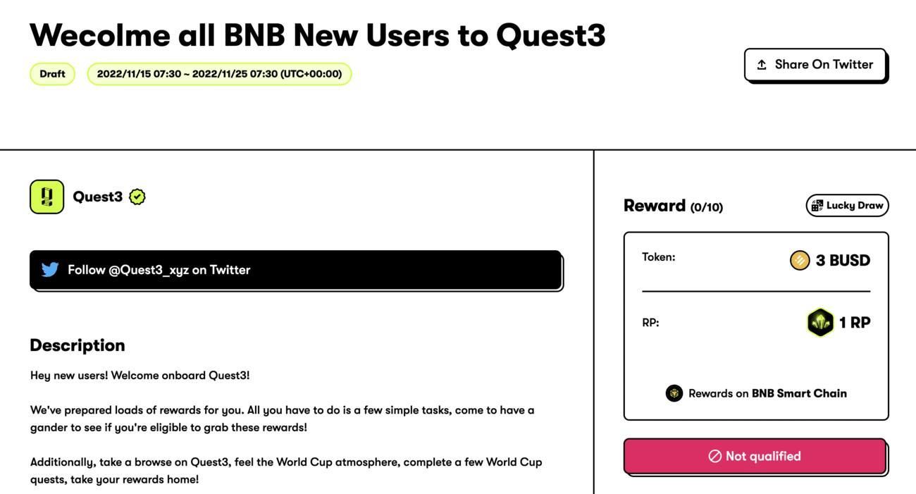 Quest3 BNB