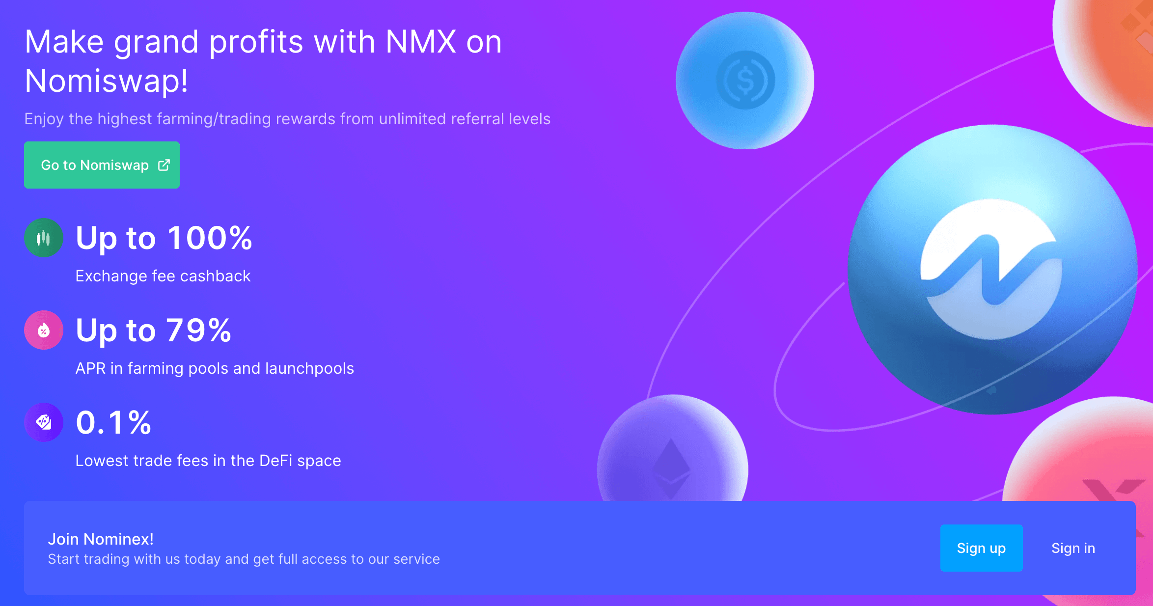 Nominex / Nomiswap (NMX) cover