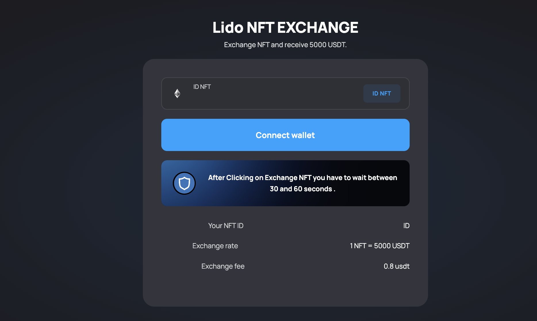 Lido NFT Exchange cover