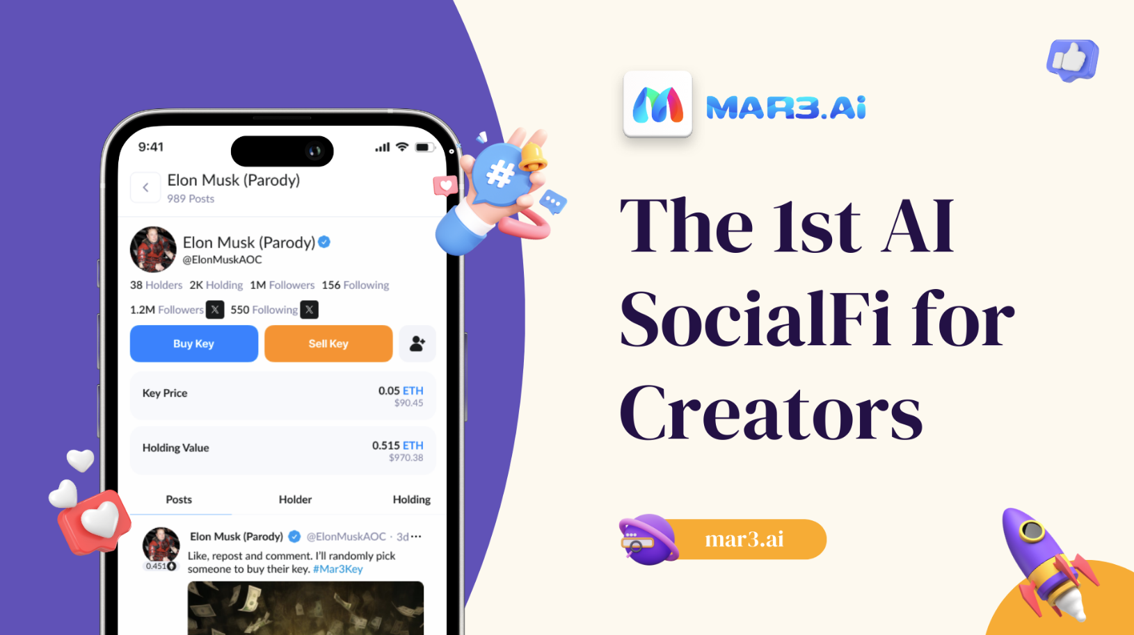 Mar3 The 1st AI SocialFi Platform cover