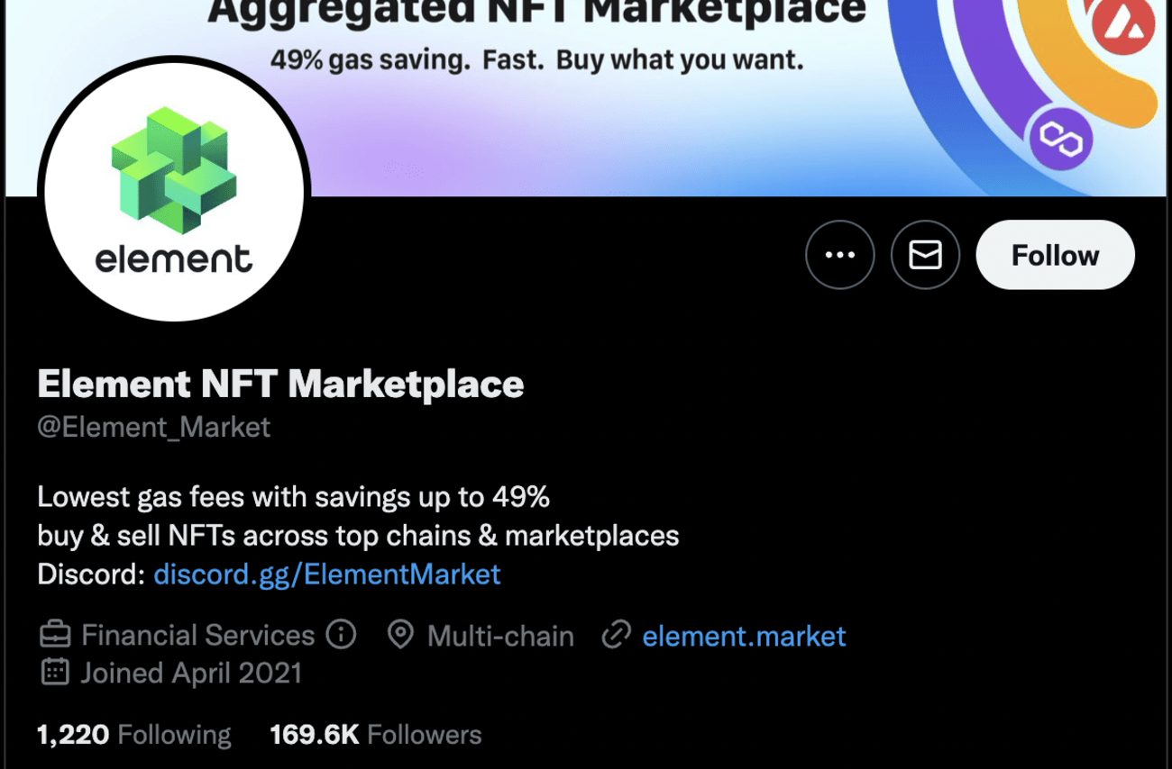 Element Market Twitter