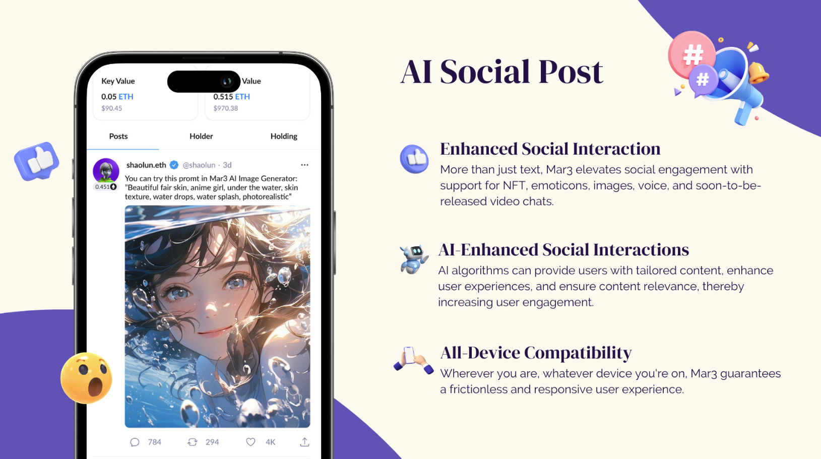 Mar3 The 1st AI SocialFi Platform cover