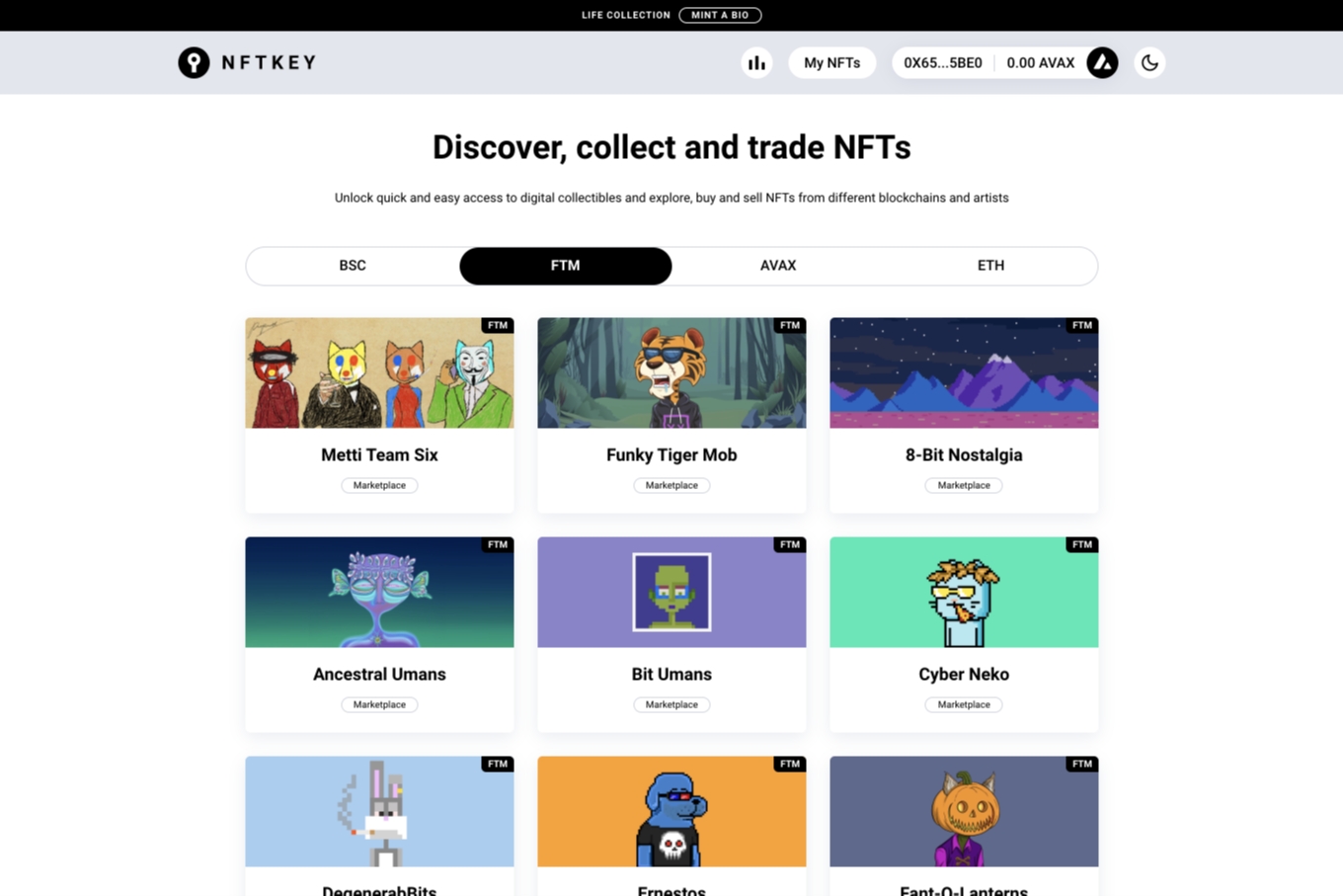 NFTKEY Marketplace cover